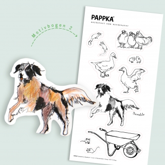 Bemalbare-Sticker Hund