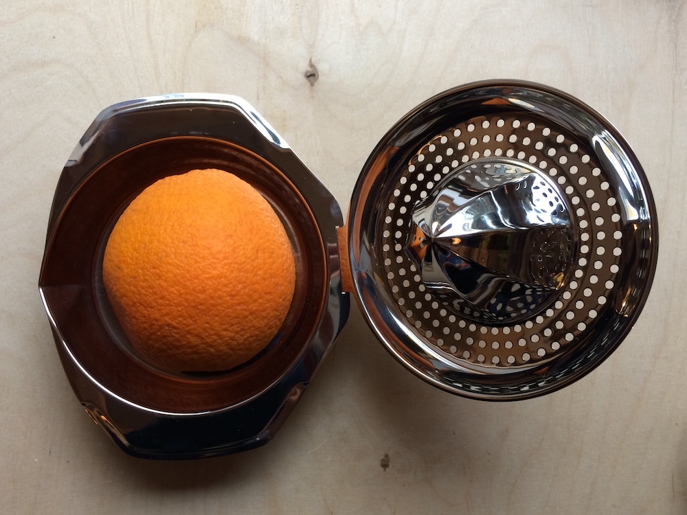 Orangenpresse aus Edelstahl