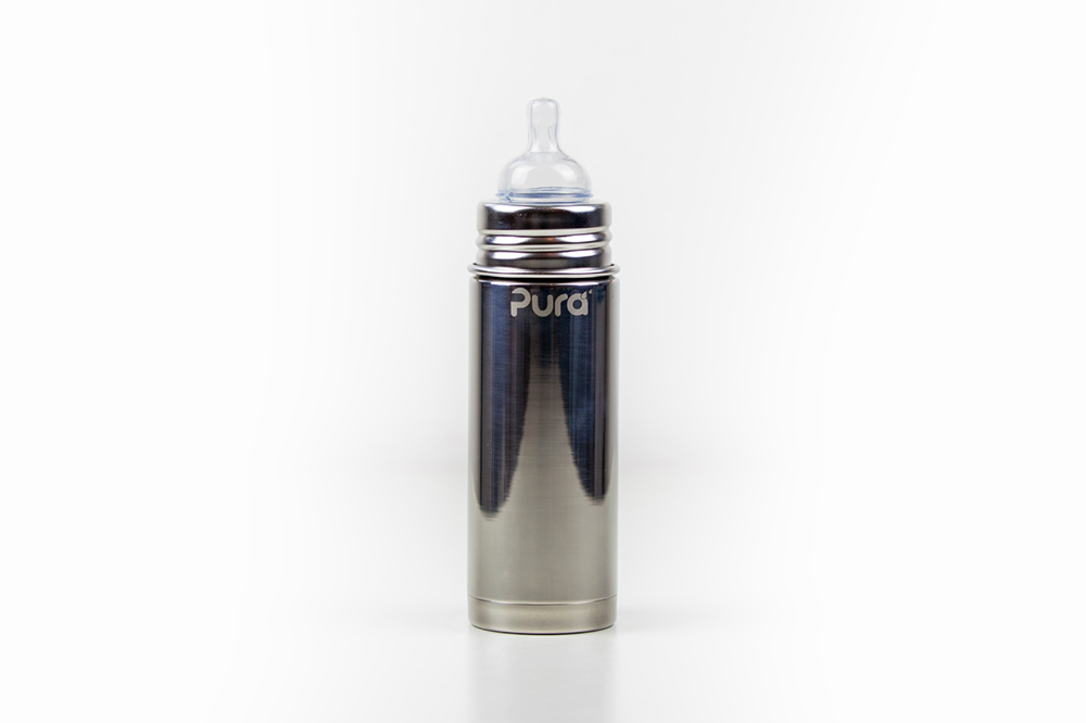 Edelstahl Babyflasche mit Thermofunktion